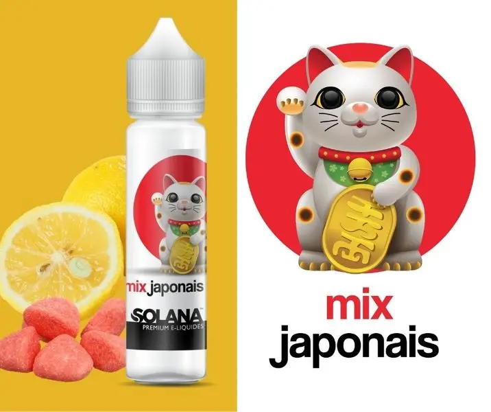 e liquide mix japonais 50 ml solana | eliquide sans nicotine à booster | cigusto | e liquide pour cigarette electronique
