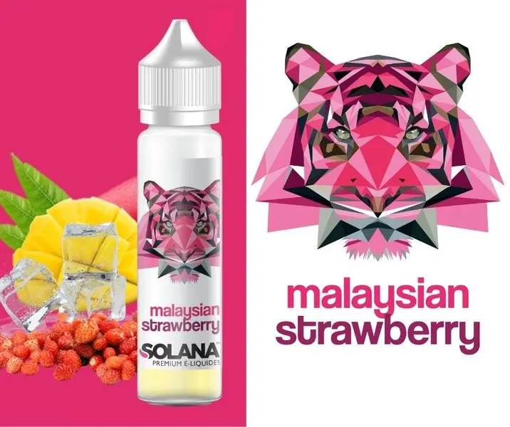 E liquide Malaysian Strawberry de Solana | Eliquide sans nicotine | Cigusto | E Cigarette
